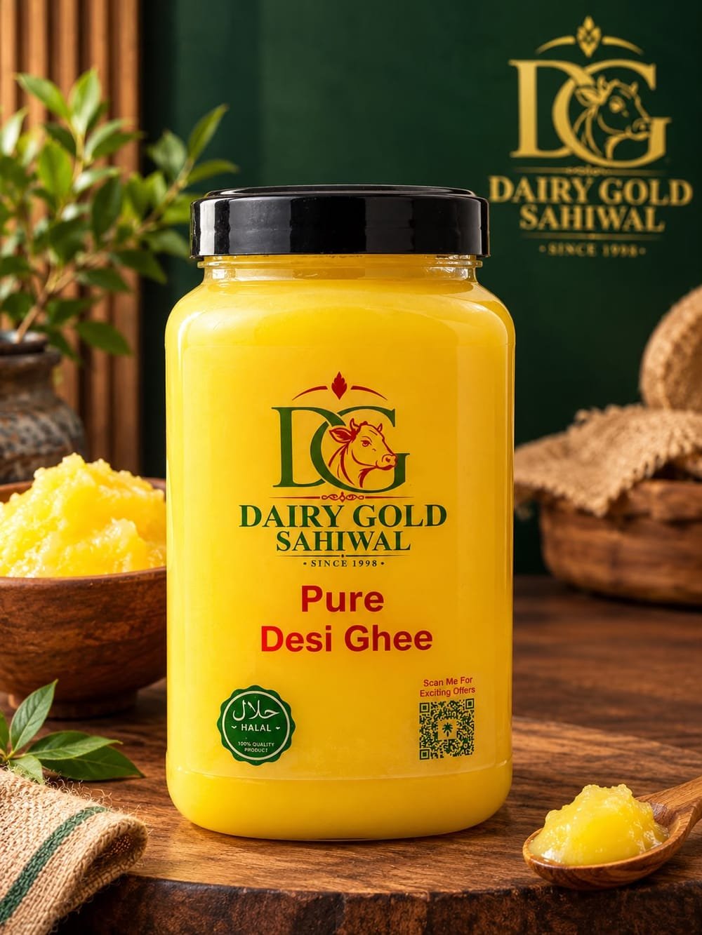 Dairy Gold Sahiwal Pure Desi Ghee jar